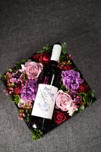 お酒と花