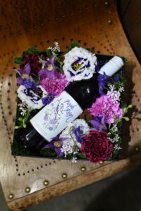 お酒と花