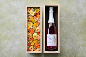 お酒と花　プリザーブドフラワー